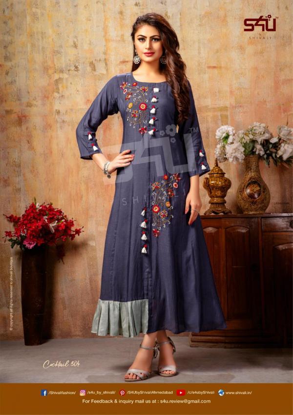 S4u-Coctail-3 Party Wear Kurtis Collection